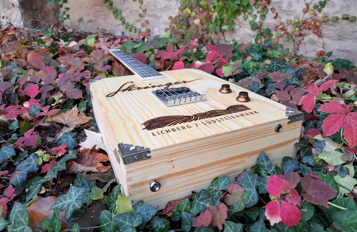 wine crate guitar